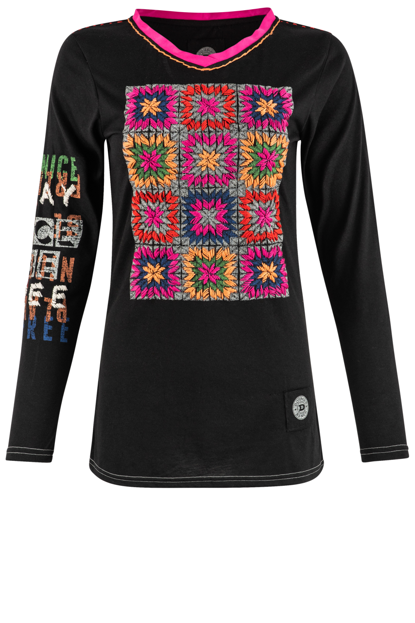 Double D Ranch Black Viviana Top