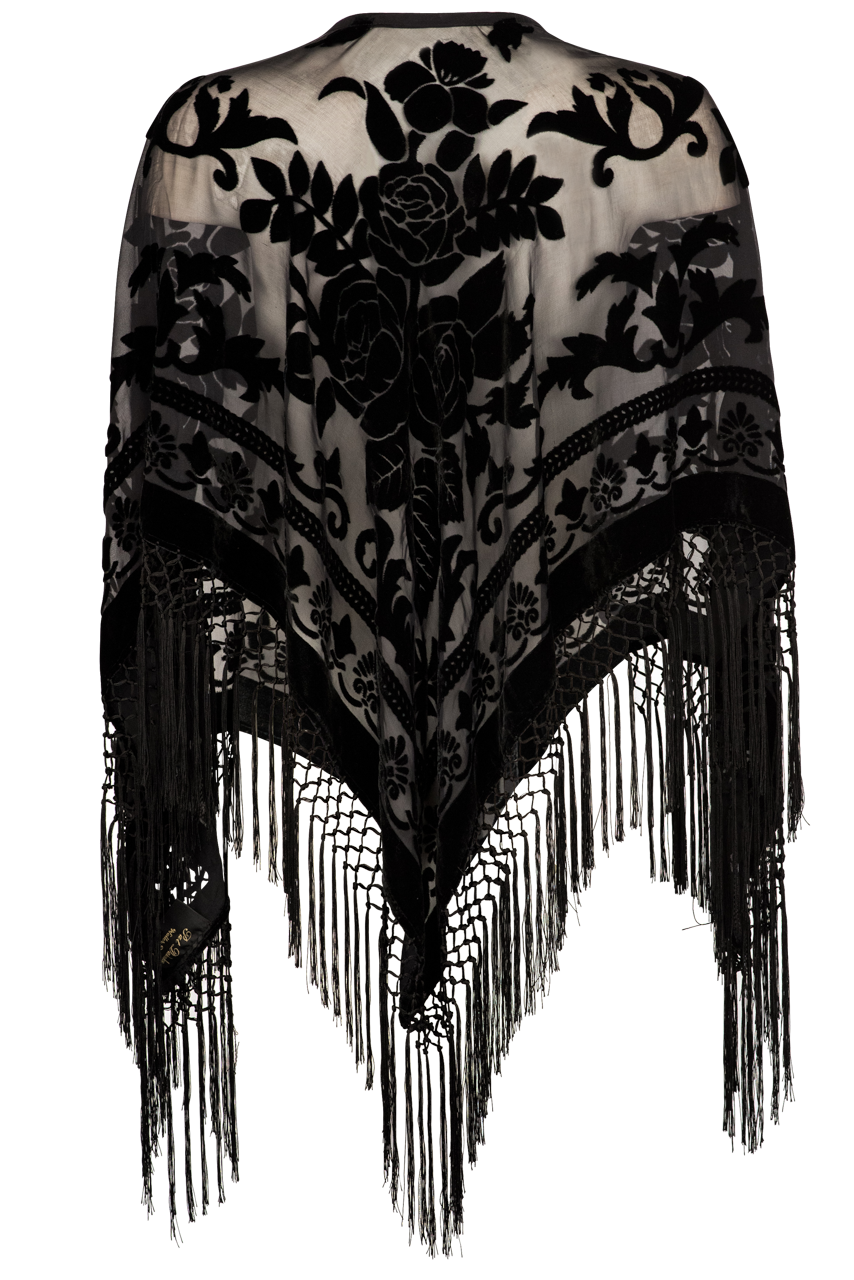 Pat Dahnke Black Burnout Poncho
