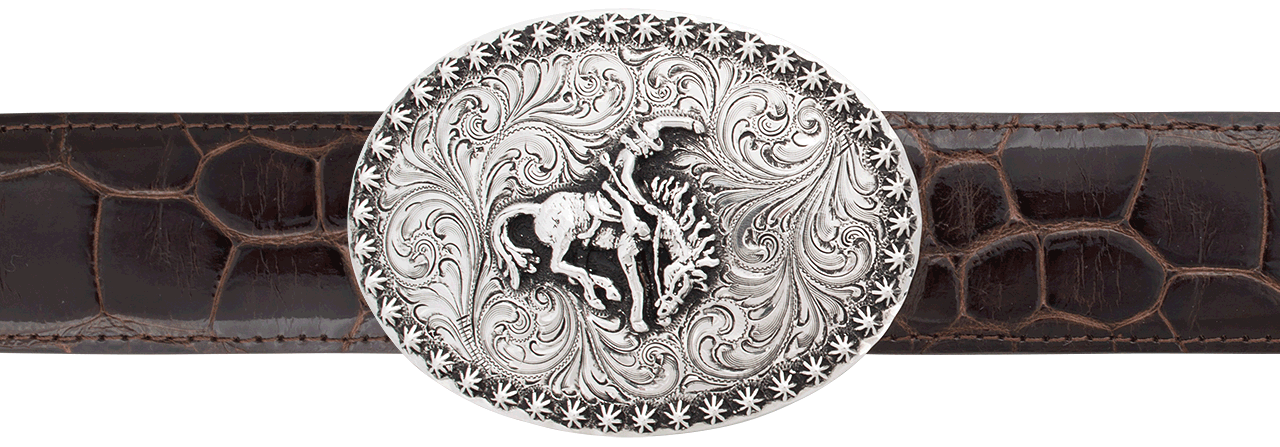 Silver King 1.5" Bronco Trophy Buckle