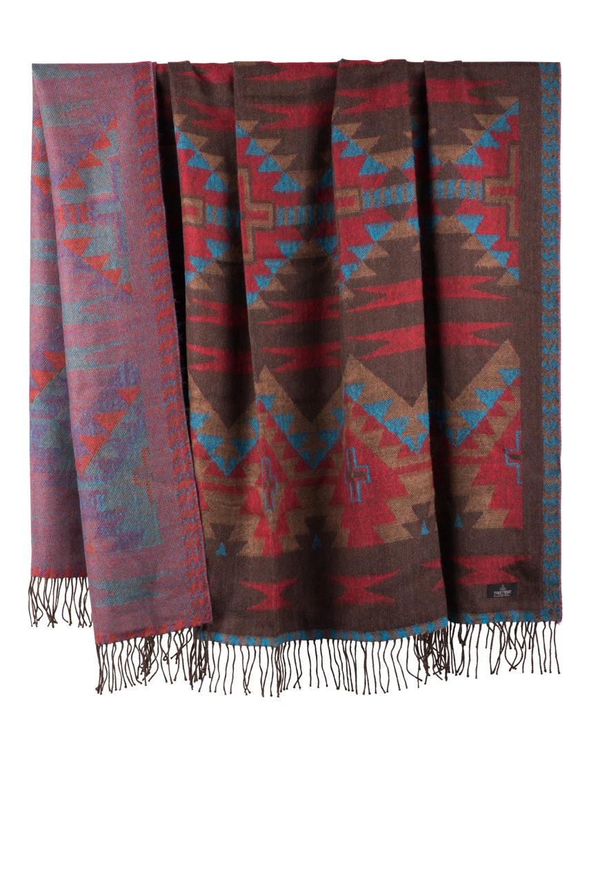 Time of the West Reversible Baby Alpaca Throw