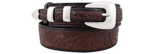 Chacon 1.5" Tooled Ranger Belt - Brown
