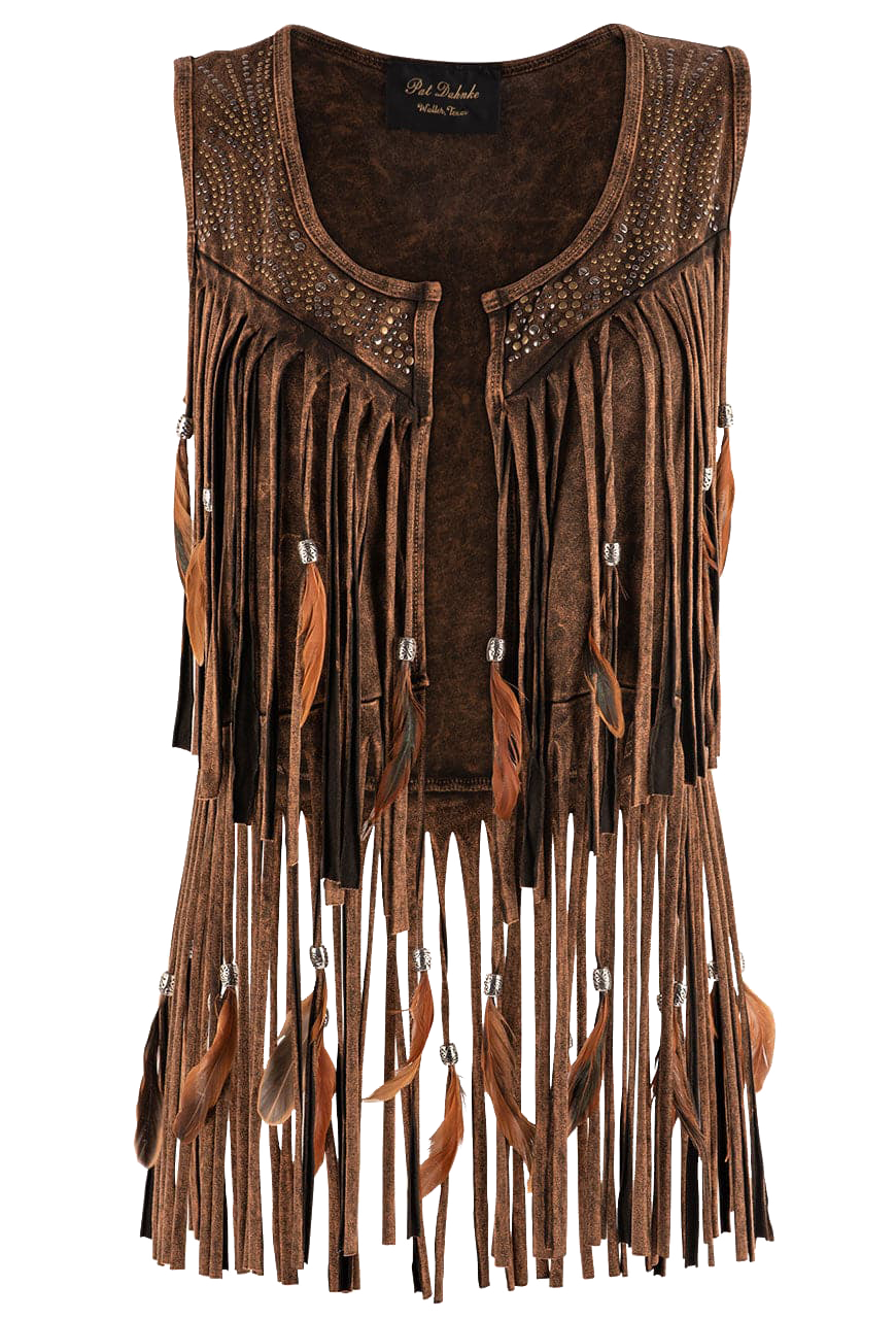 Pat Dahnke Fringe Vest - Brown