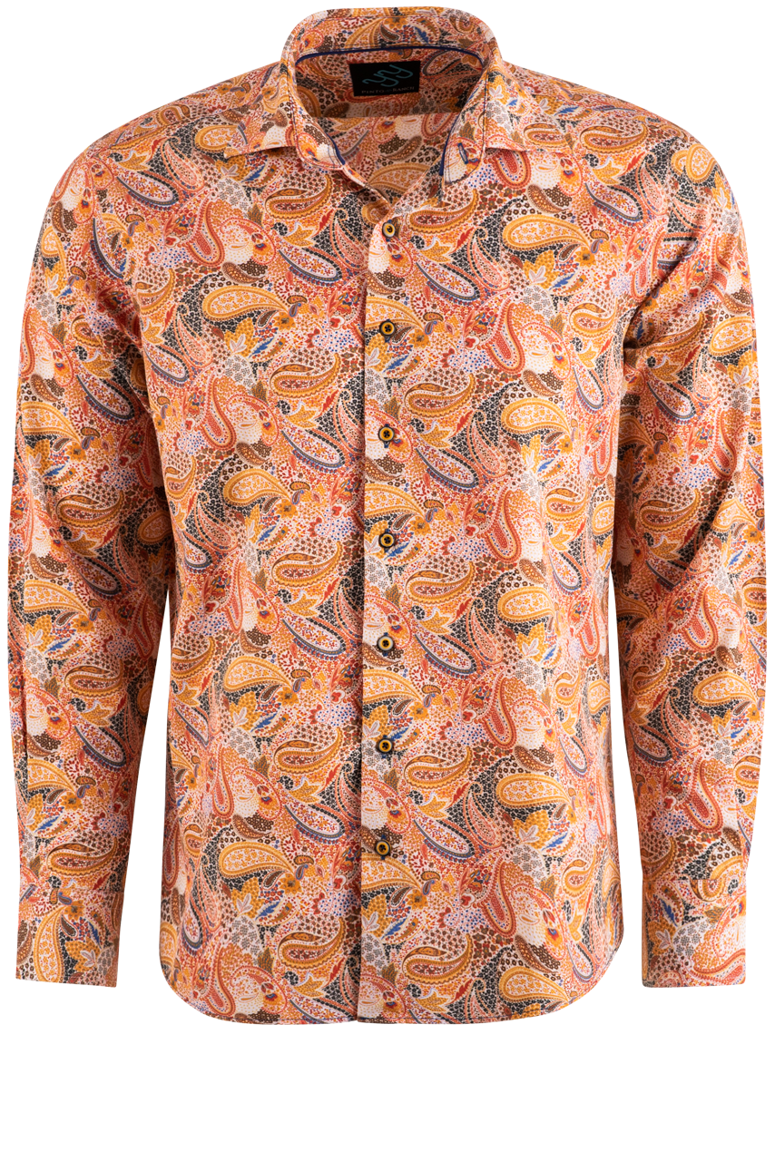 Pinto Ranch YY Collection Long Sleeve Button-Front Shirt - Beach Tone