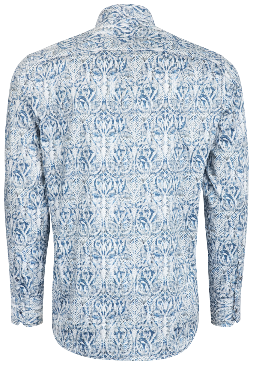 Pinto Ranch YY Collection Batik Button-Front Shirt - Blue