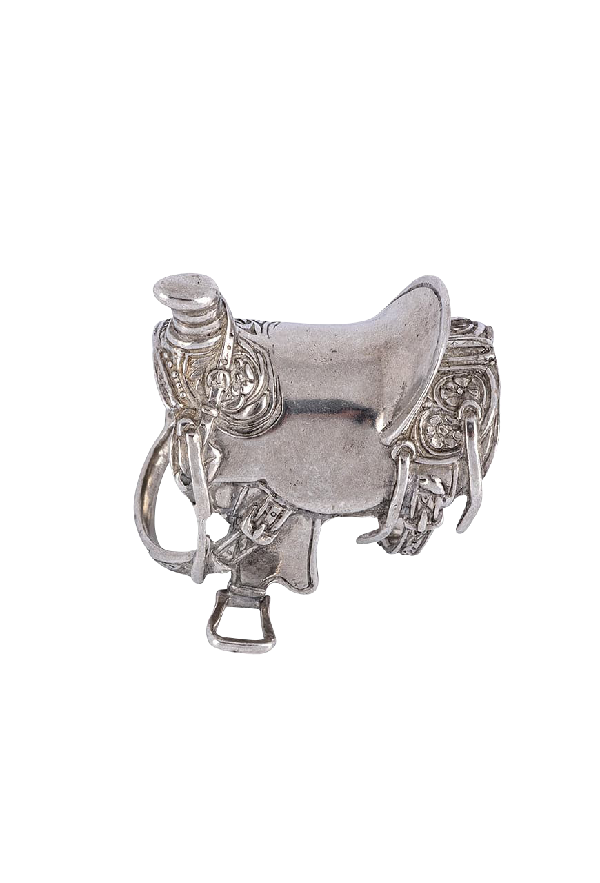 Arthur Court Pewter Cowboy Saddle Napkin Ring