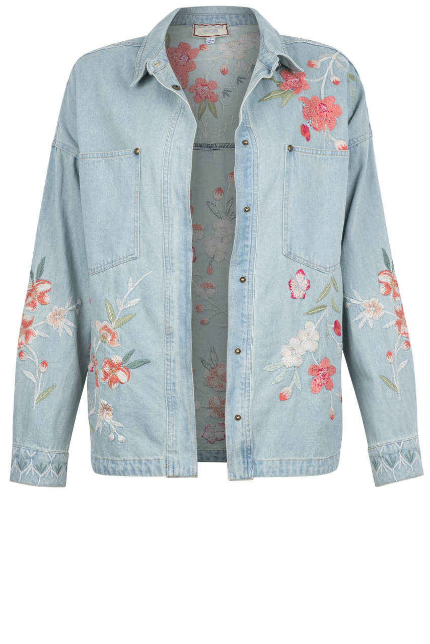 Johnny Was Cherri Denim Overshirt