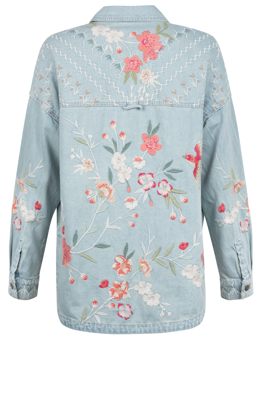 Johnny Was Cherri Denim Overshirt