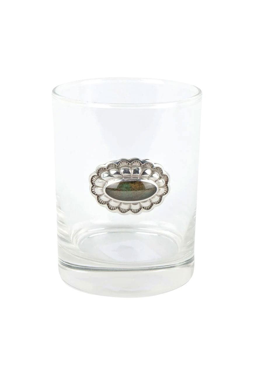 Pinto Ranch Concho Old Fashioned Glass