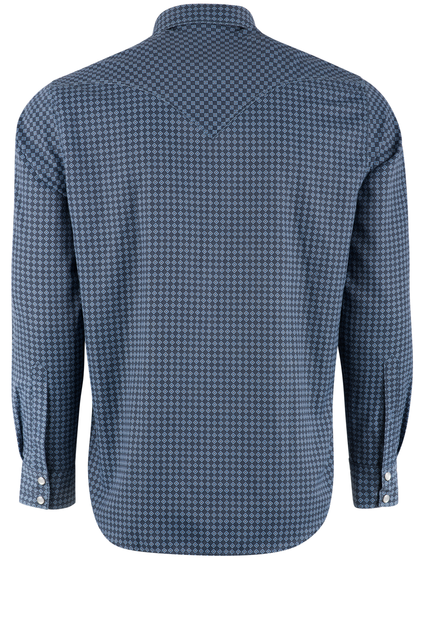 Pinto Ranch YY Collection Navy Diamond Pearl Snap Shirt