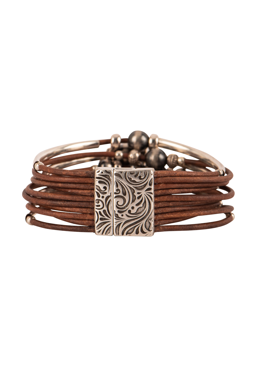 Wrapped To Wear Silver & Navajo Pearl Bracelet