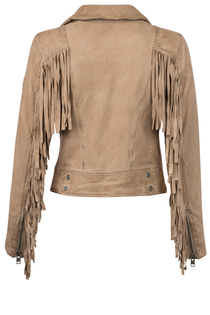 Mauritius Zoe Beige Fringe Jacket