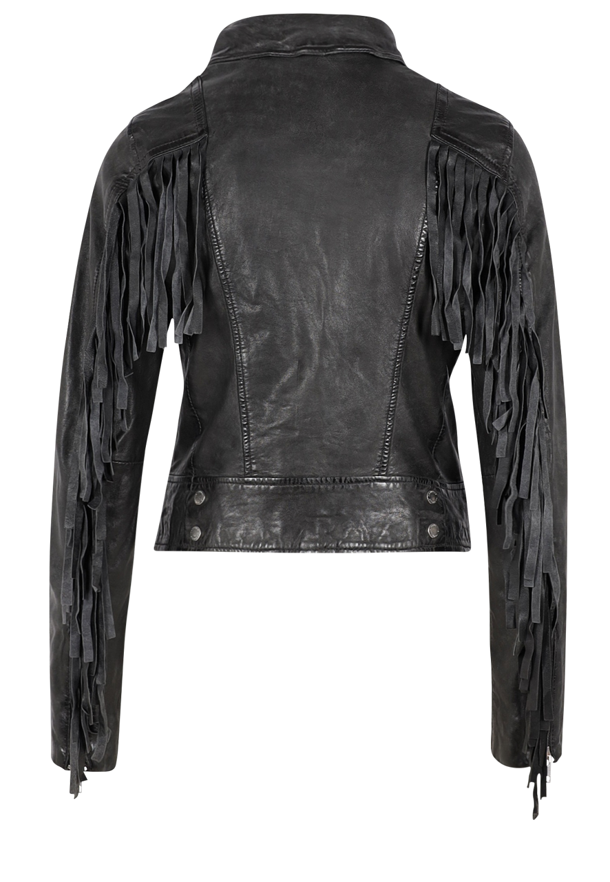 Mauritius Zoe Black Fringe Jacket