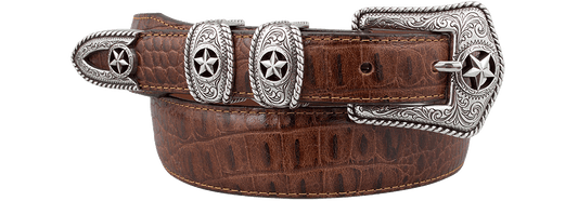 Tony Lama Country Croc Belt - Tan