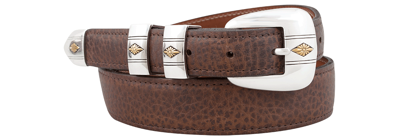 Chacon 1.25" American Bison Leather Belt