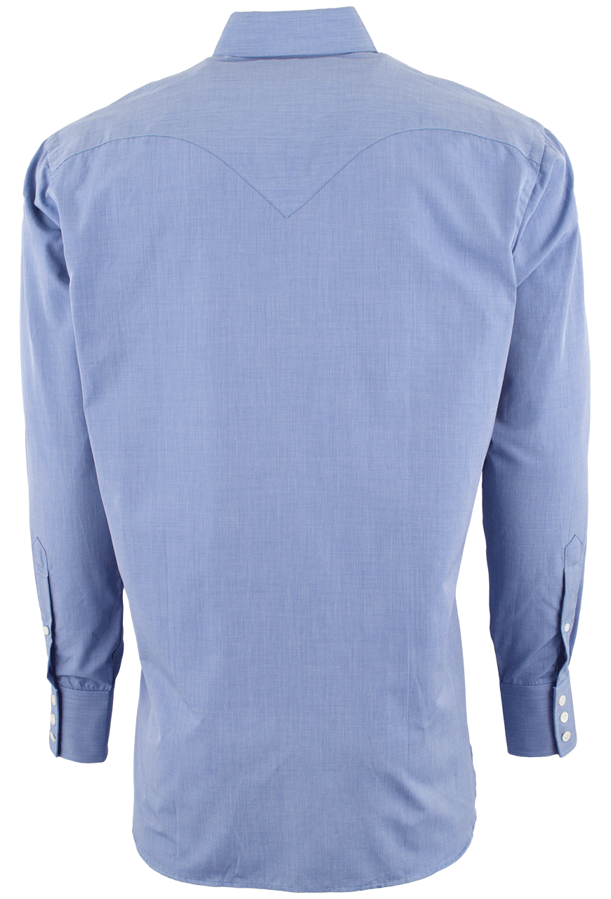 Lyle Lovett for Hamilton Poplin Button-Front Shirt - Solid Blue