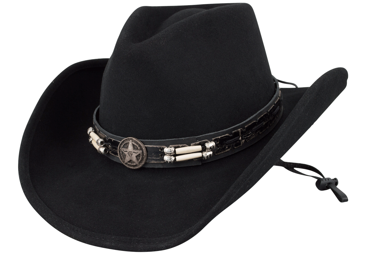 Bullhide Skynard Felt Cowboy Hat - Black