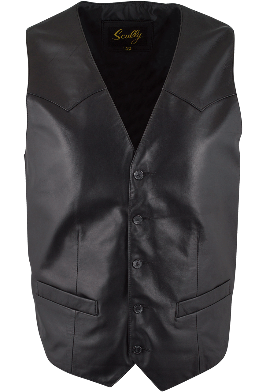 Scully Lambskin Vest - Black