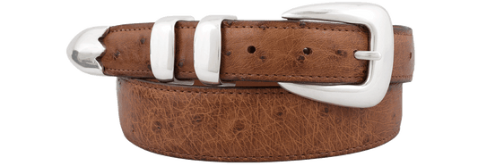 Chacon 1.25" Smooth Ostrich Tapered Belt