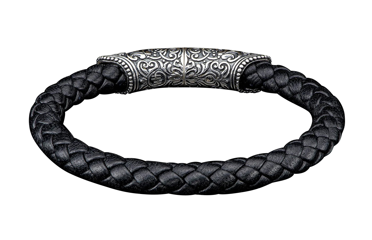 William Henry Silver & Black Milan Bracelet