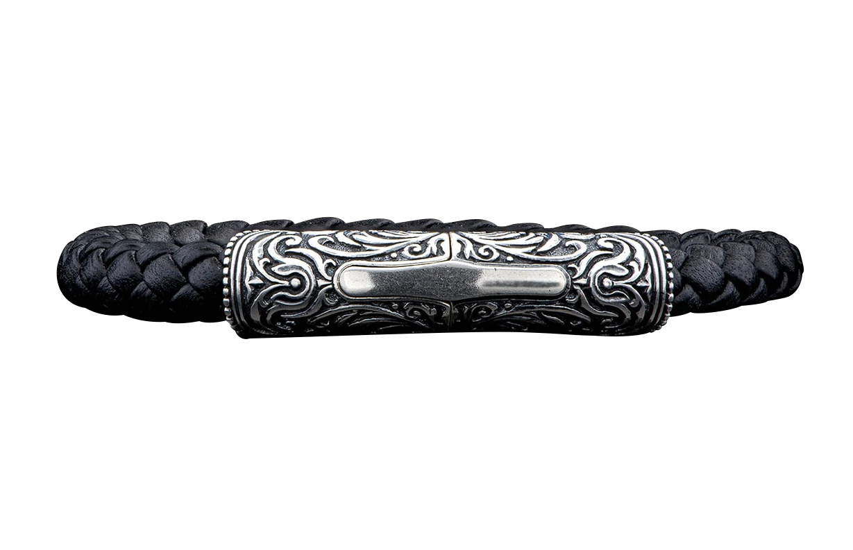 William Henry Silver & Black Milan Bracelet