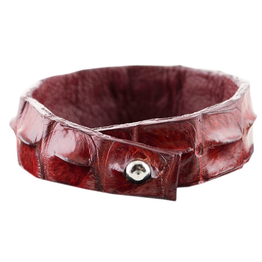 Kulu Skinny Crocodile Cuff - Red