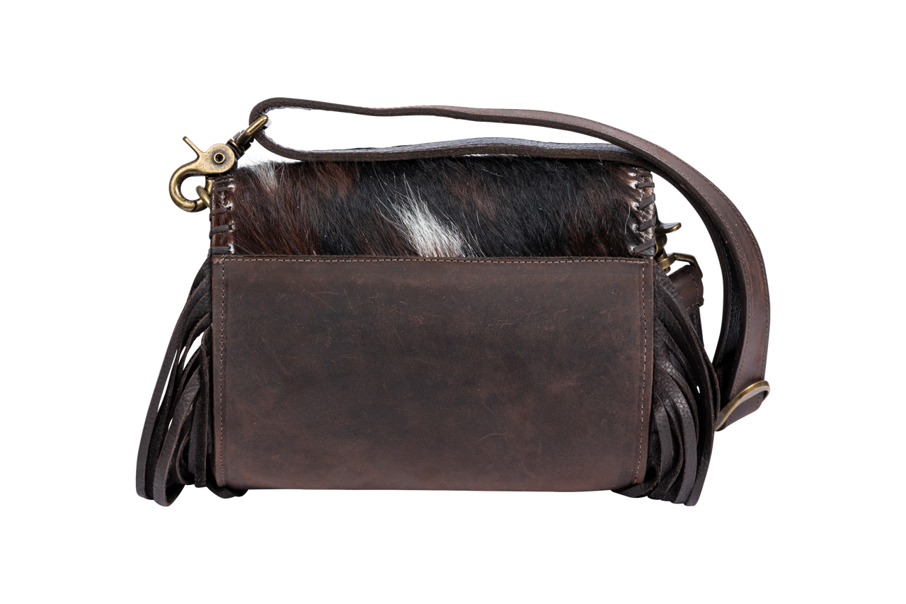 Juan Antonio Bison Hide Crossbody Purse