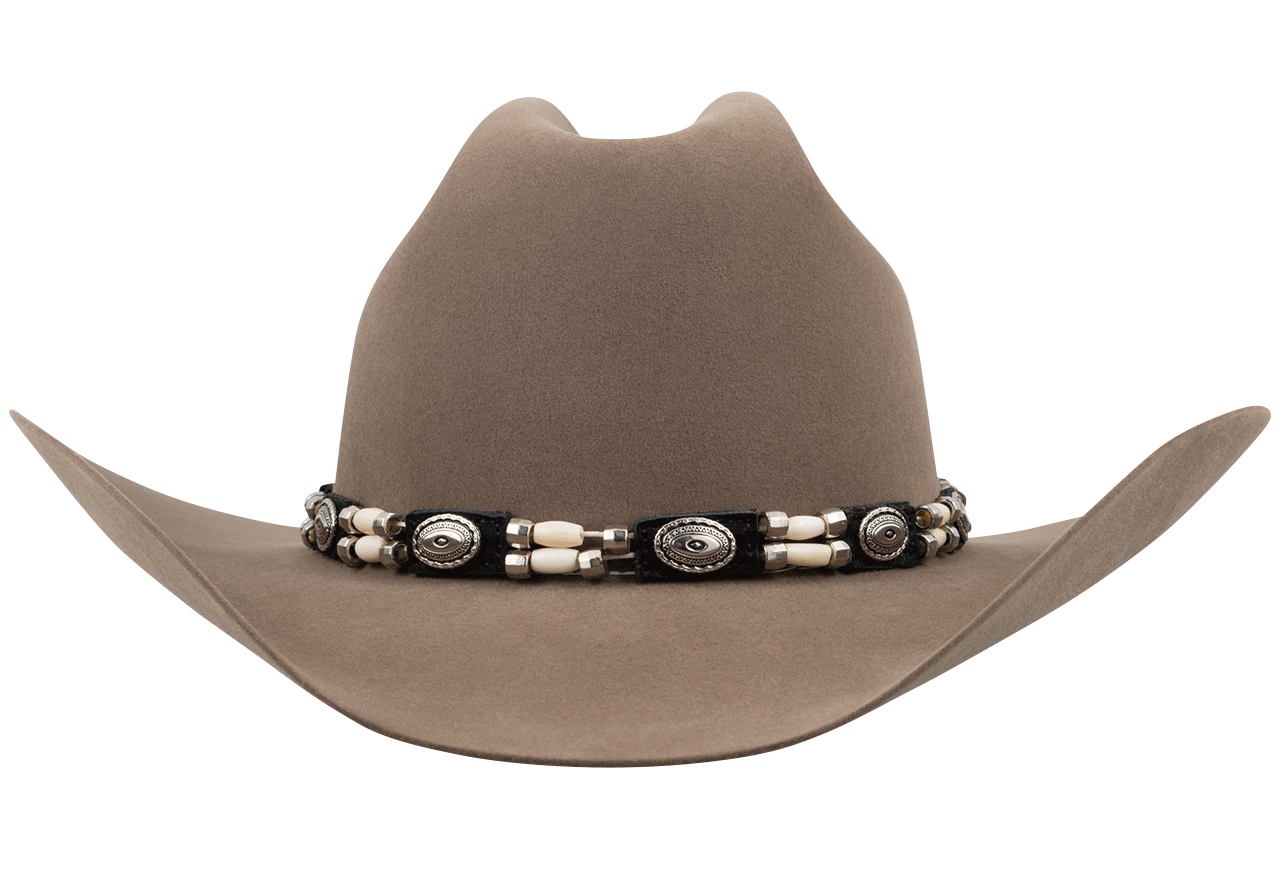 M&F Western Leather & Bone Beaded Hat Band