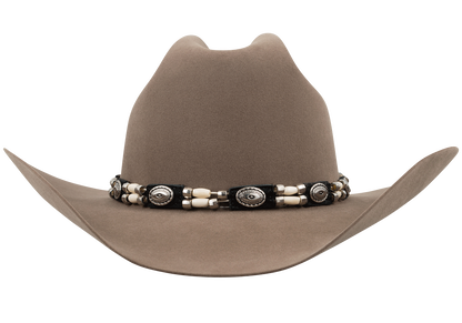 M&F Western Leather & Bone Beaded Hat Band