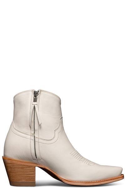 Tecovas Daisy Bone Zip Booties | Pinto Ranch