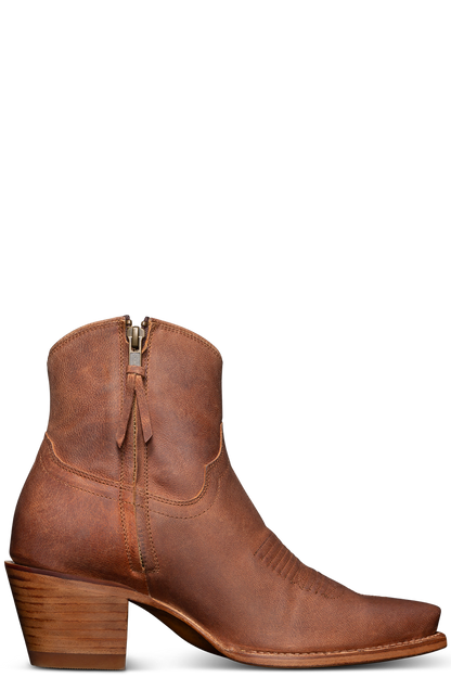 Tecovas Daisy Zip Bootie - Scotch