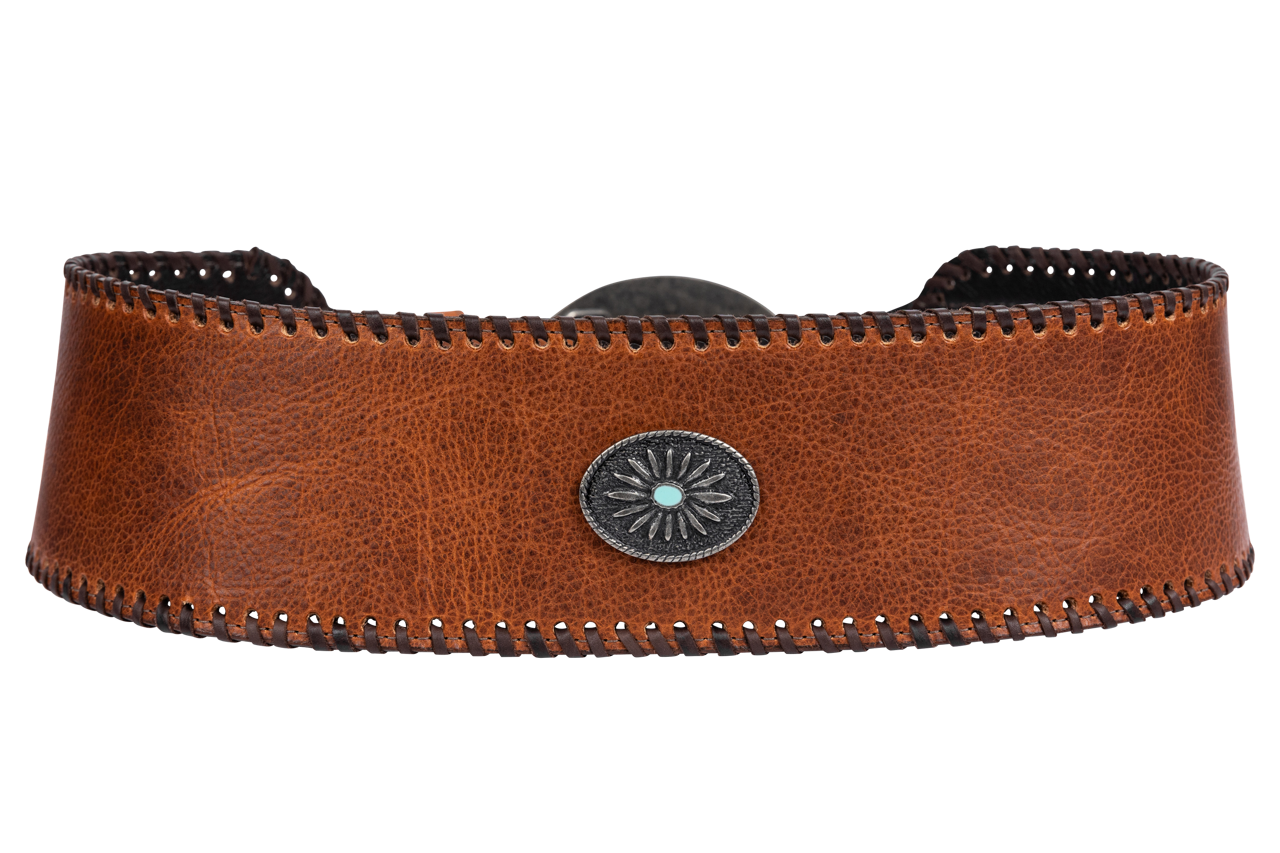 Juan Antonio Cognac Bison Belt