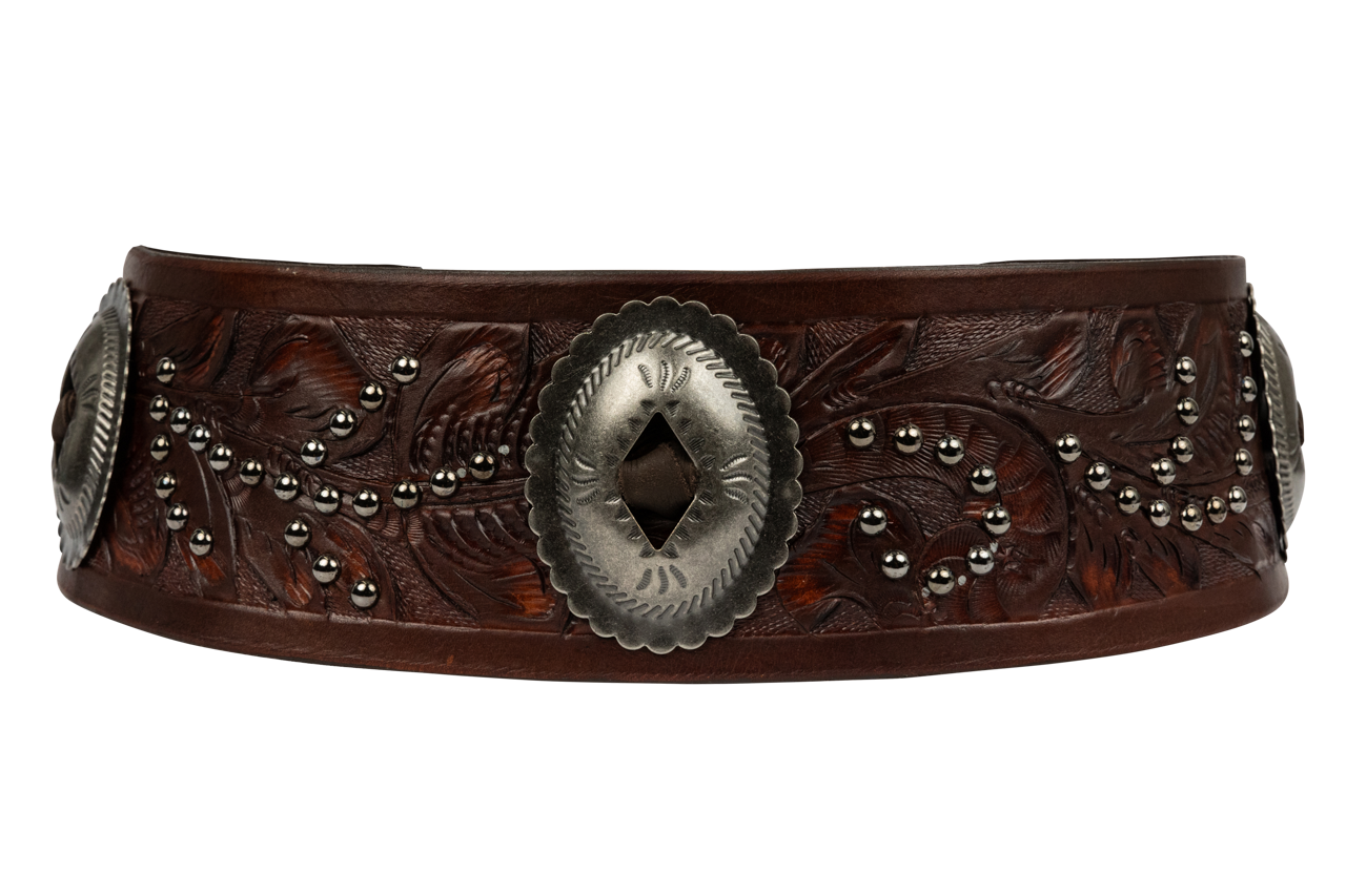 Juan Antonio Studded Brown Belt