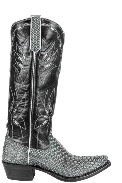 Rios of Mercedes Gray Python Cowgirl Boots