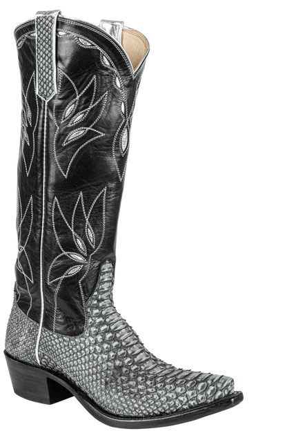 Rios of Mercedes Gray Python Cowgirl Boots