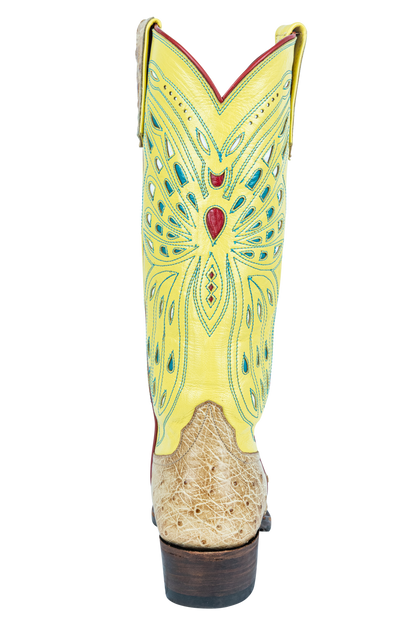 Rios of Mercedes Full Quill Ostrich Cowgirl Boots - Yellow