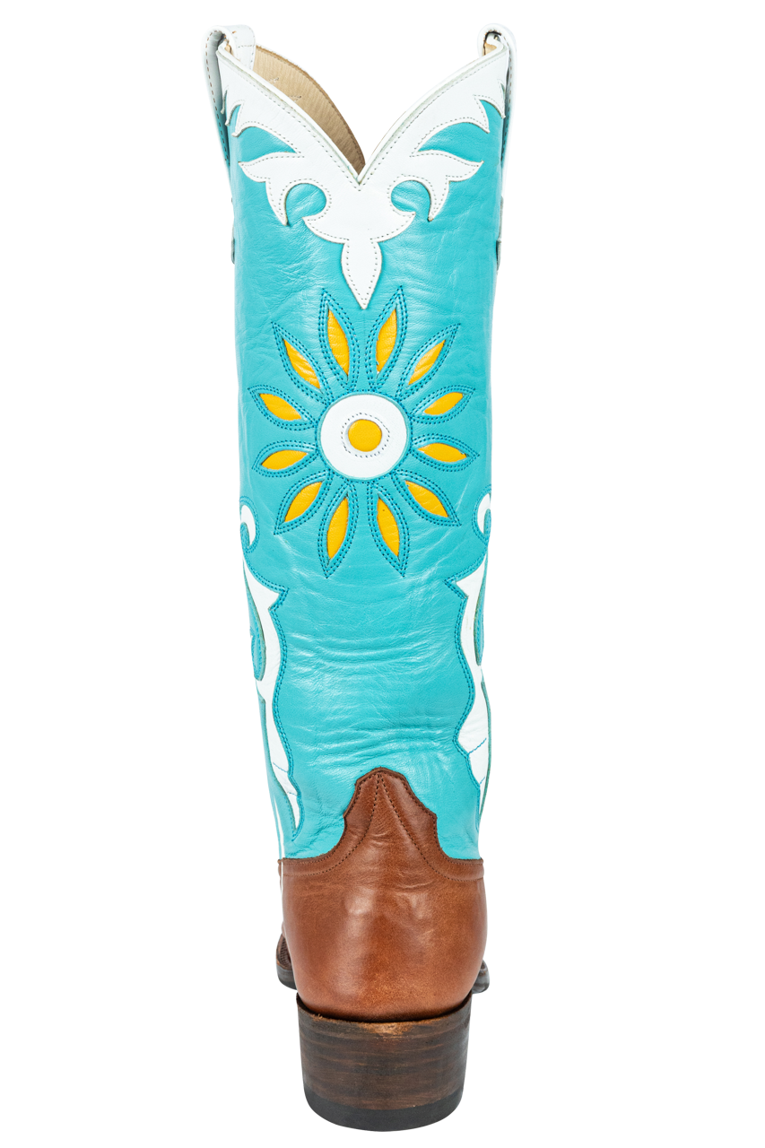 Rios of Mercedes Sunflower Cowgirl Boots - Turquoise