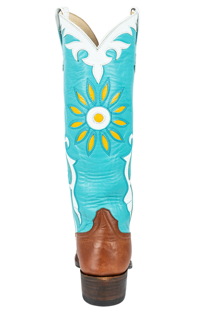 Rios of Mercedes Sunflower Cowgirl Boots - Turquoise