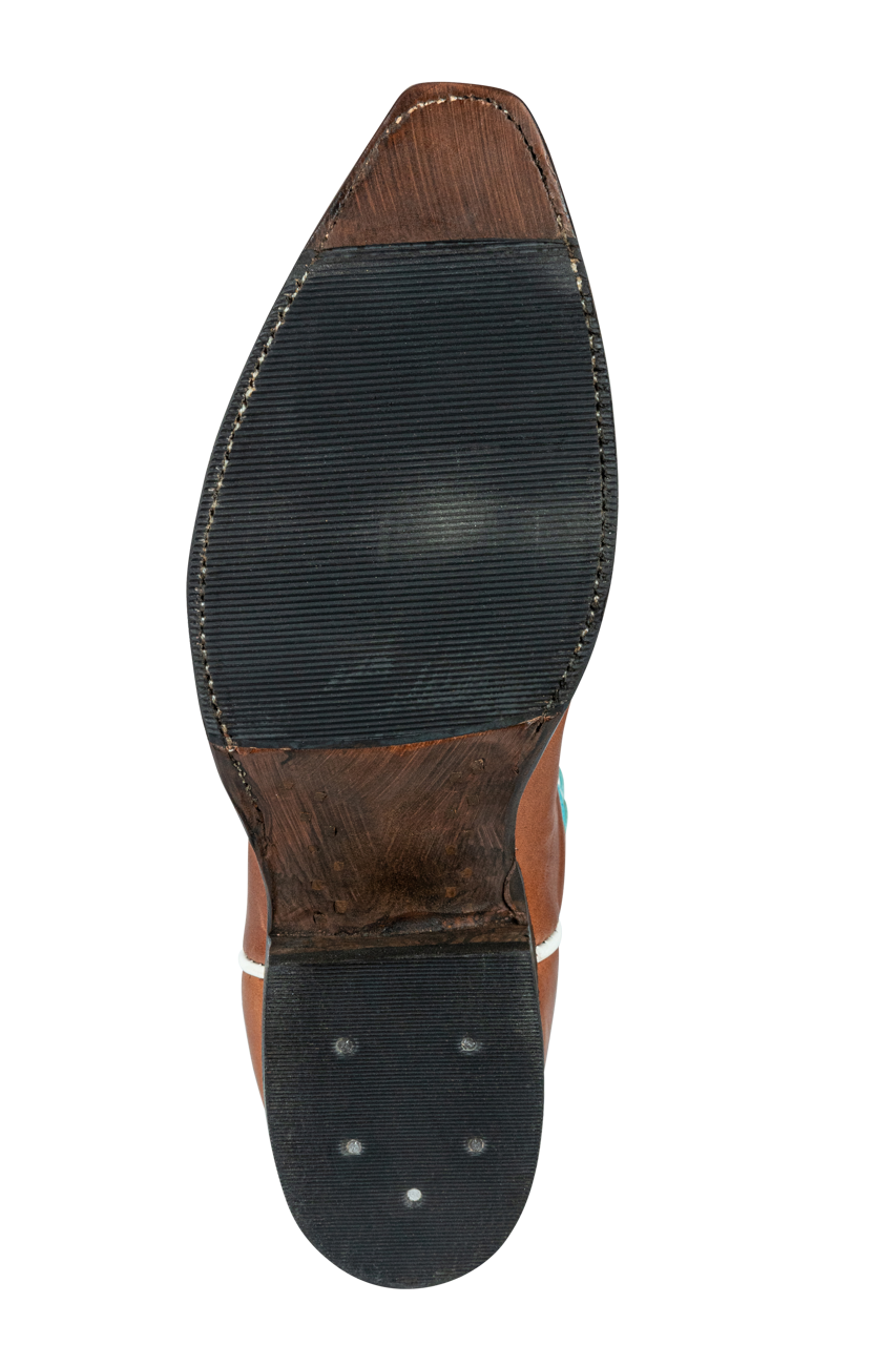 Rios of Mercedes Sunflower Cowgirl Boots - Turquoise