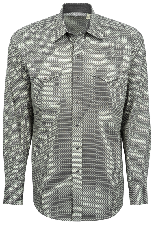 Stetson Men's 1831 Geometric Snap Front Shirt - Gray