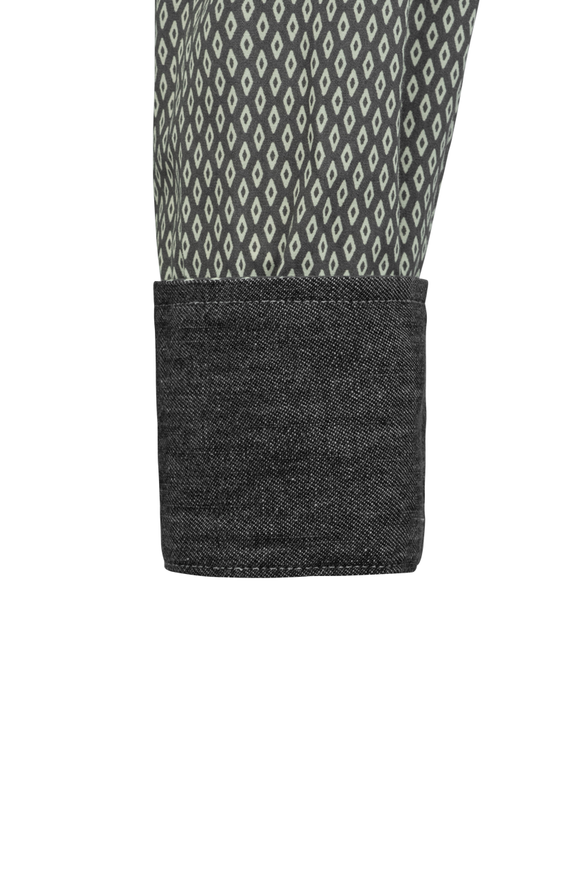 Stetson Men's 1831 Geometric Snap Front Shirt - Gray