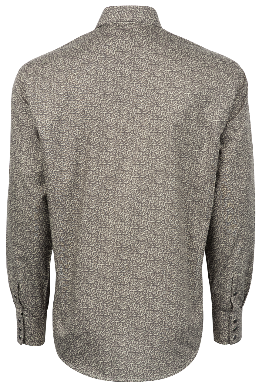 Stetson Men's Vintage Floral Snap Front Shirt - Gray
