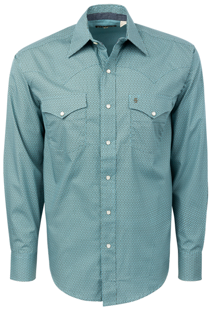 Stetson Men's Snap Front Shirt - Teal