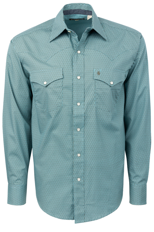 Stetson Men's Snap Front Shirt - Teal