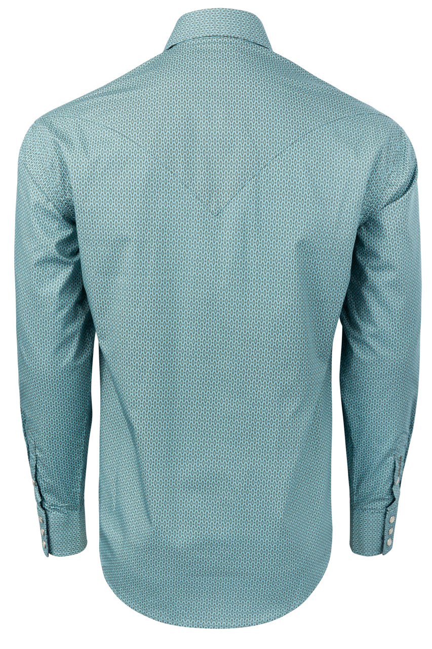 Stetson Men's Snap Front Shirt - Teal