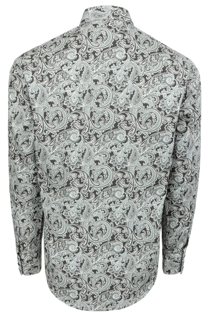 Stetson Men's Snap Front Shirt - Silver Paisley