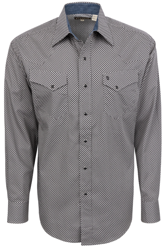 Stetson Men's Snap Front Shirt - Black Diamond