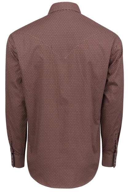 Stetson Men's Geometric Snap Front Shirt - Ruby