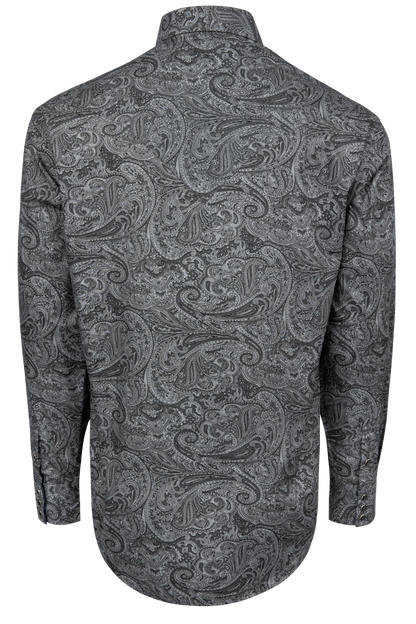 Stetson Men's Paisley Snap Front Shirt - Smoke