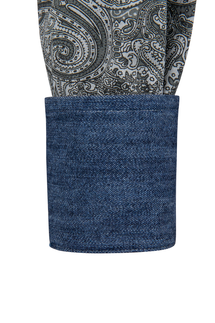 Stetson Men's Paisley Snap Front Shirt - Smoke