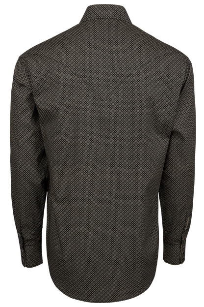 Stetson Men's Snap Front Shirt - Printed Black